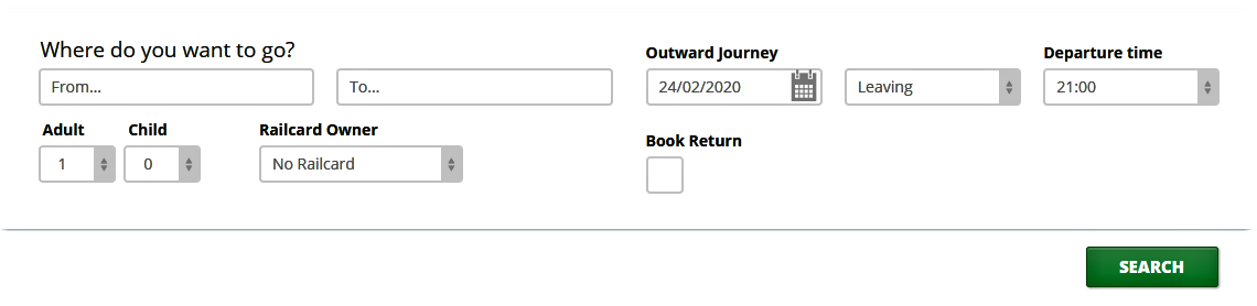 The National Rail New Inn to London Waterloo Journey Planner